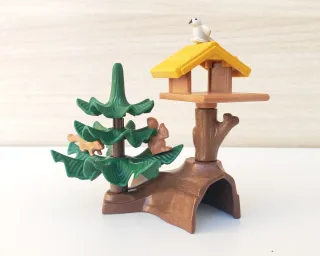 Abeto con animali di Playmobil