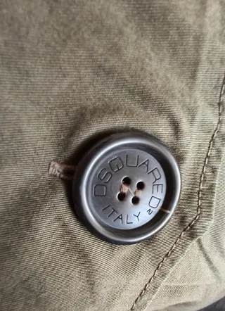 Vestido camisero Dsquared2 verde militar