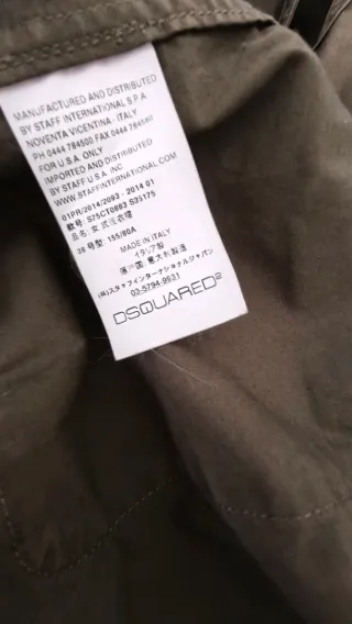 Vestido camisero Dsquared2 verde militar