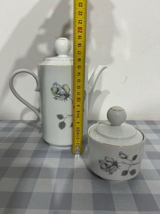 Lattiera e zuccheriera porcellana vintage