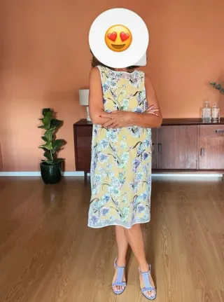 Vestido Purificación Garcia floral amarillo