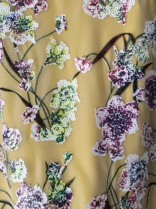 Vestido Purificación Garcia floral amarillo