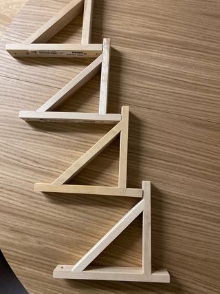 4 Soportes Estantería Madera Ikea Ekby Valter 18cm