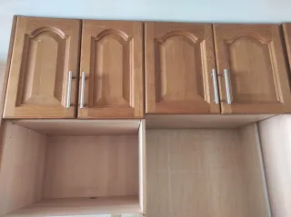 Muebles de cocina madera y cristal