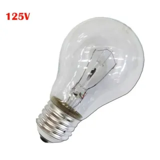 Lampadina E27 125V Trasparente