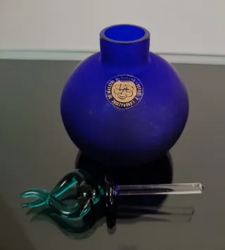 Boccetta profumo Murano vetro blu