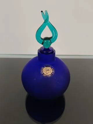 Boccetta profumo Murano vetro blu