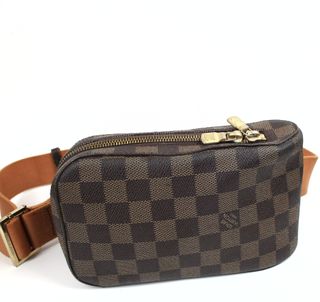 Louis Vuitton Damier riñonera cinturon piel