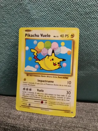 Carta Pokémon Pikachu Vuelo Edición Limitada