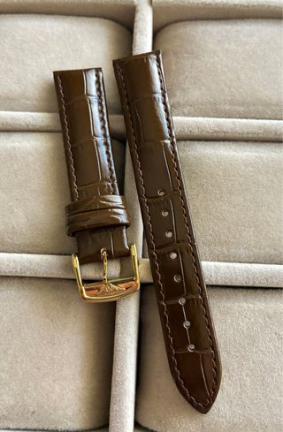 Correa para reloj Longines Marrón Cocodrilo 18mm
