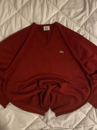 Jersey Lacoste Vintage 90s Burdeos Talla XL
