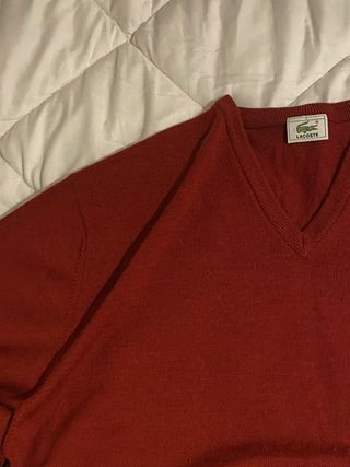 Jersey Lacoste Vintage 90s Burdeos Talla XL