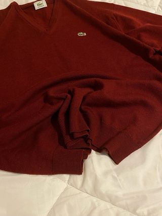 Jersey Lacoste Vintage 90s Burdeos Talla XL
