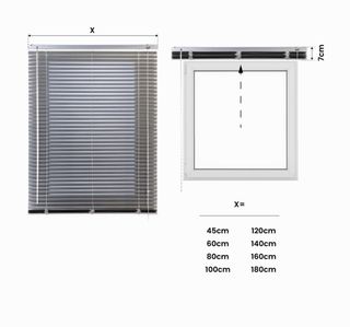 Persiana Veneciana Plata Nueva 105x250