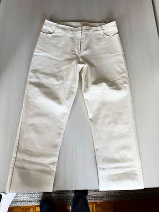 Lote 3 pantalones XBR beige y blanco. Tallas 40