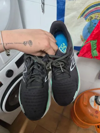 Zapatillas New Balance Running Mujer Negro/Verde