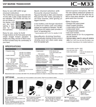 Walkie marino  ICOM IC-M33