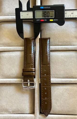 Correa para reloj Omega en piel marrón 18mm