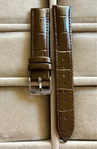 Correa para reloj Omega en piel marrón 18mm