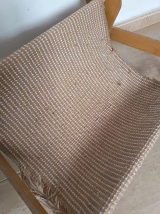 2 Sillones de madera y tela