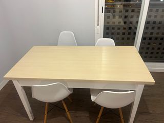 Pack Salón: Mesa, 4 Sillas, Mueble TV, Mesa Centro