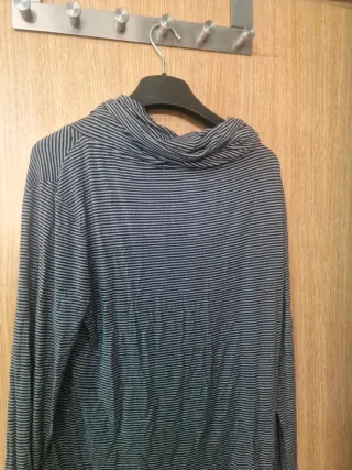 Camiseta Unit Knitwear cuello alto rayas XL