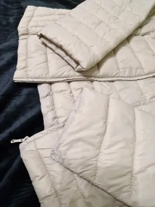 Abrigo acolchado ligero TEX beige talla XXL