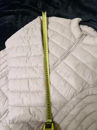 Abrigo acolchado ligero TEX beige talla XXL