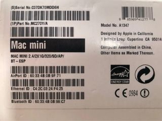 Mac Mini 2010 Apple Argento