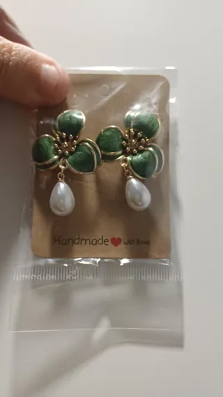 Pendientes flor perla estilo dulce