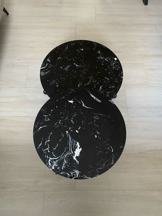 Set di tavolini in marmo nero