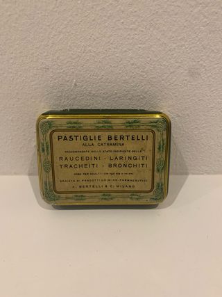 Scatola di Latta Pastiglie Bertelli vintage