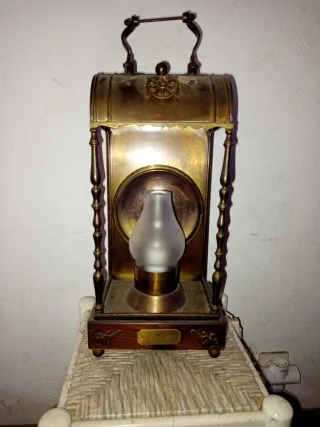 Lámpara Marinera Latón Antigua