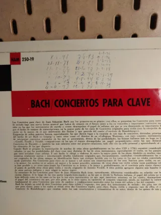 Vinilo J.S. Bach Conciertos para Clave