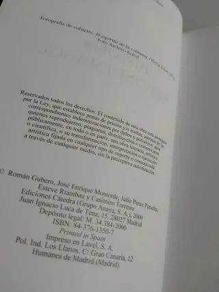 HISTORIA DEL CINE ESPAÑOL. ROMÁN GUBERN CÁTEDRA