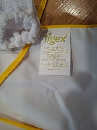 Lote 6 Baberos Tigex +12m Mangas Nuevos