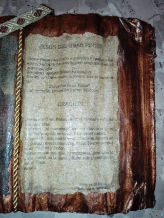 Libro Antiguo Decorativo Jesús Gran Poder
