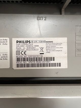 Televisor Philips 32 Plata y Negro