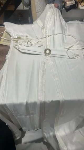 Caftán blanco talla única