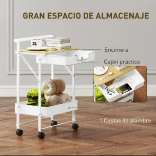 Carrello Ausiliare Cucina 3 Camere da Letto Bagno Cucina