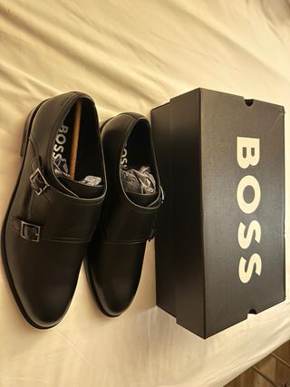 Zapatos de vestir de piel Hugo Boss negros NUEVOS