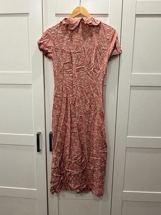 Vestido floral rosa talla S