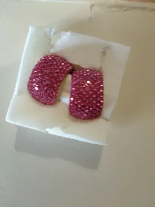 Orecchini donna rosa e oro