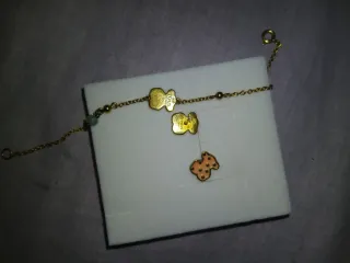 Conjunto Tous Pulsera y Pendientes ositos plata925