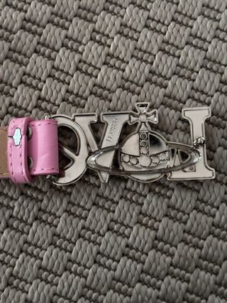 Cinturón Vivienne Westwood LOVE Rosa