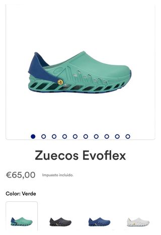 Zuecos Scholl Azul y verde