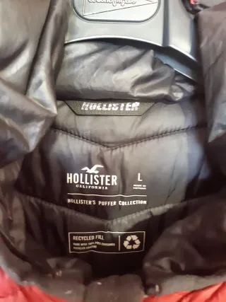 Cazadora Hollister granate talla L