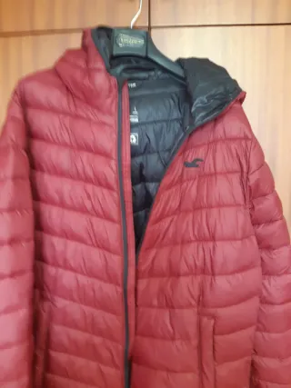 Cazadora Hollister granate talla L