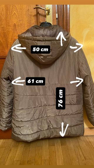 Parka impermeable abrigo marrón