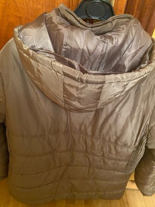 Parka impermeable abrigo marrón